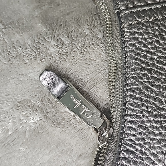 COLE HAAN SILVER METALLIC LARGE BOHO HANDBAG - Picture 2 of 9